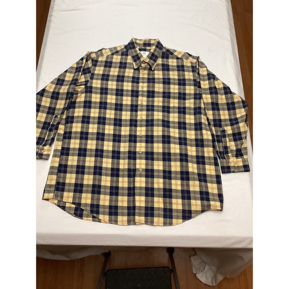 Viyella 3XT Mens Plaid Long Sleeve Button Up Casual Shirt Cotton Blend - Picture 1 of 6